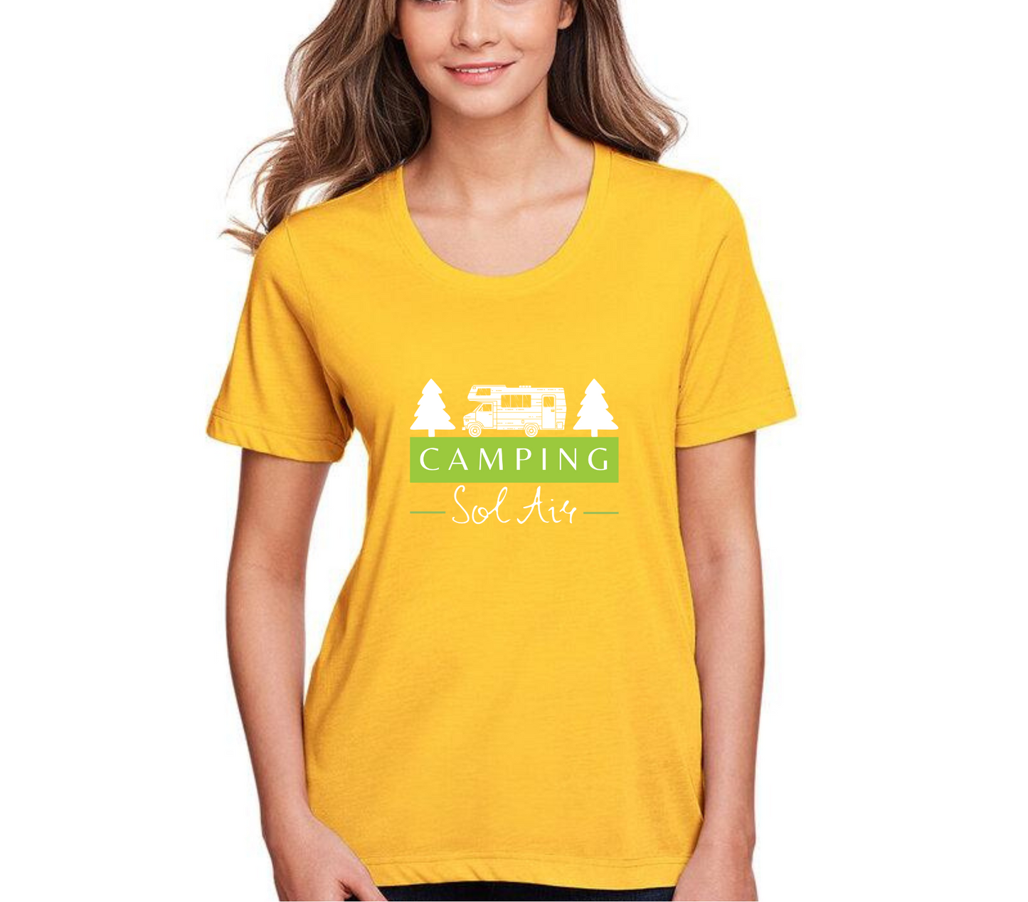 Chandail à manches courtes orné d’un logo de 11 pouces du camping.