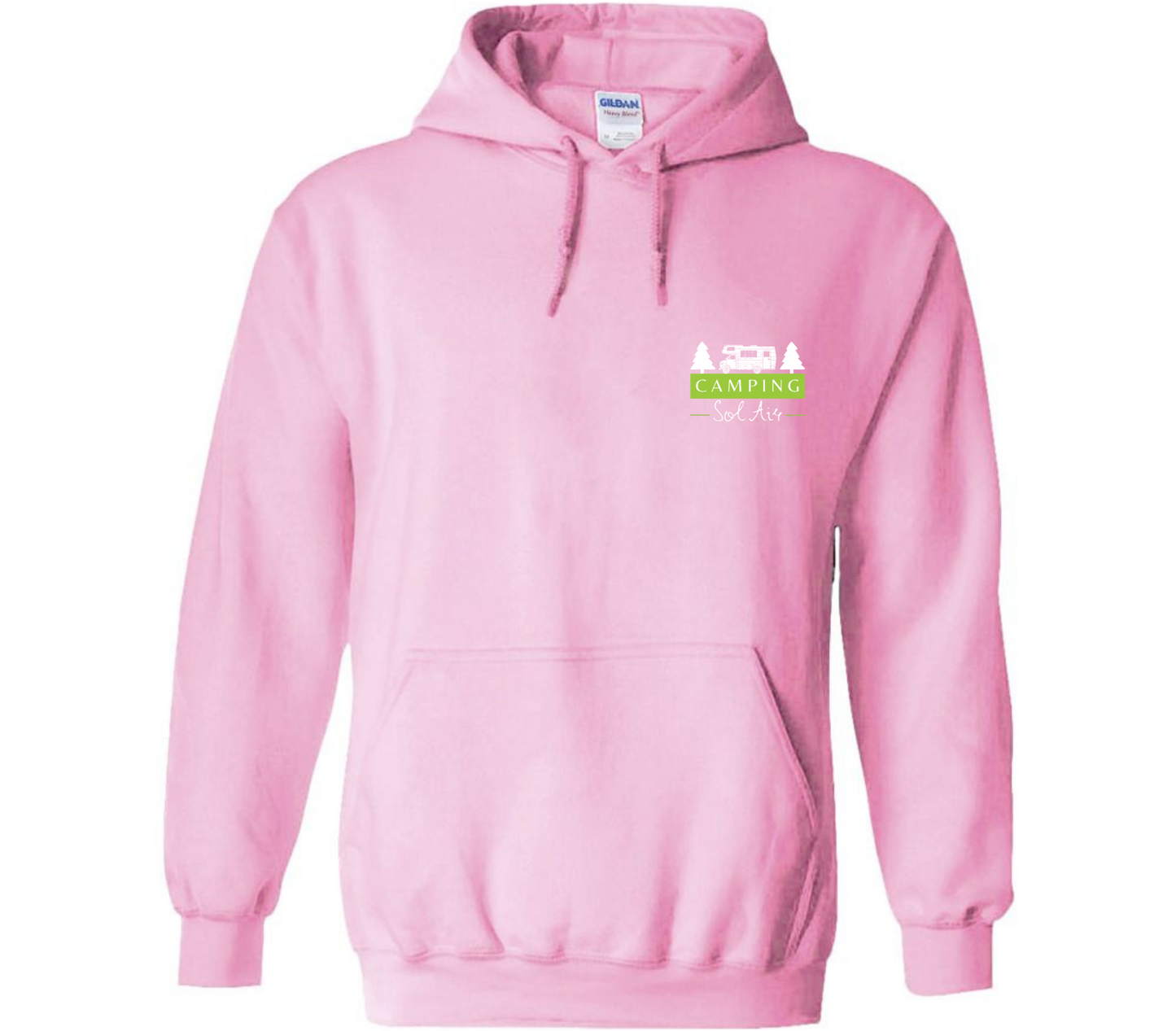 Coton ouaté à capuche Gildan Unisexe – Confort et Style au Quotidien - orné d’un logo de 4 pouces du camping