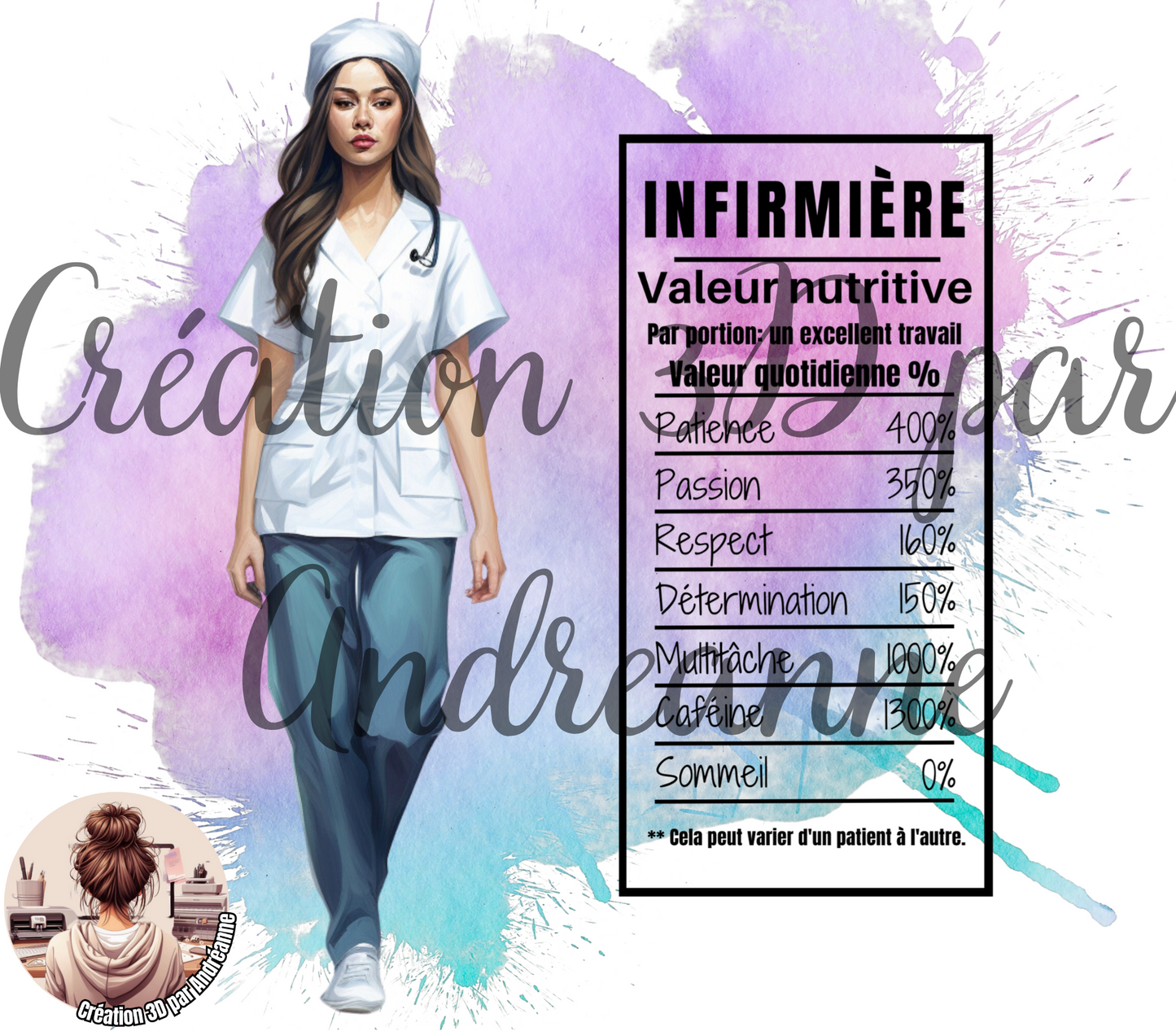 Valeur nutritive de Infirmière 20 oz Skinny Tumbler, gobelets PNG