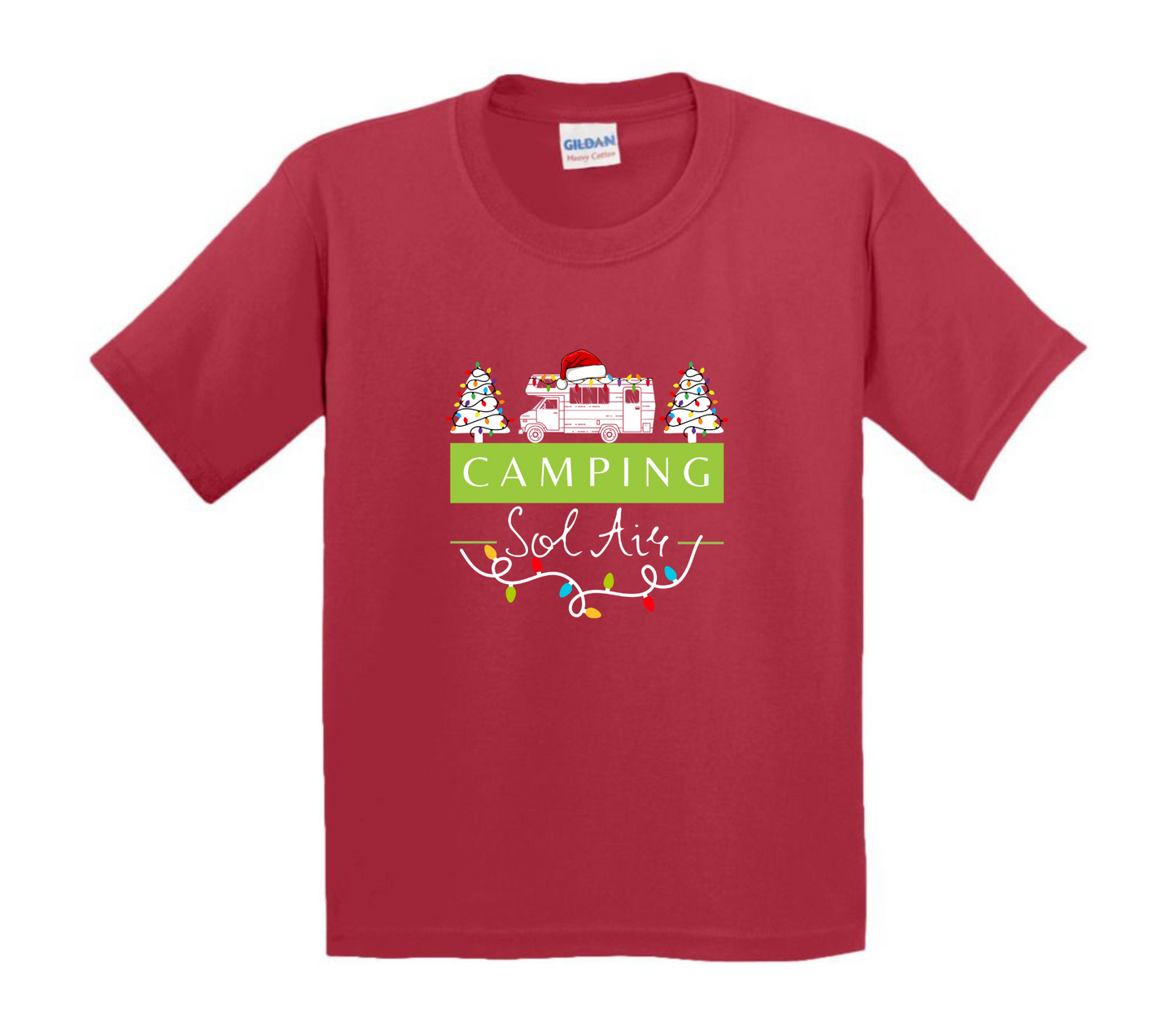 Camping Sol Air – Édition Noël du campeur chandail pour enfant