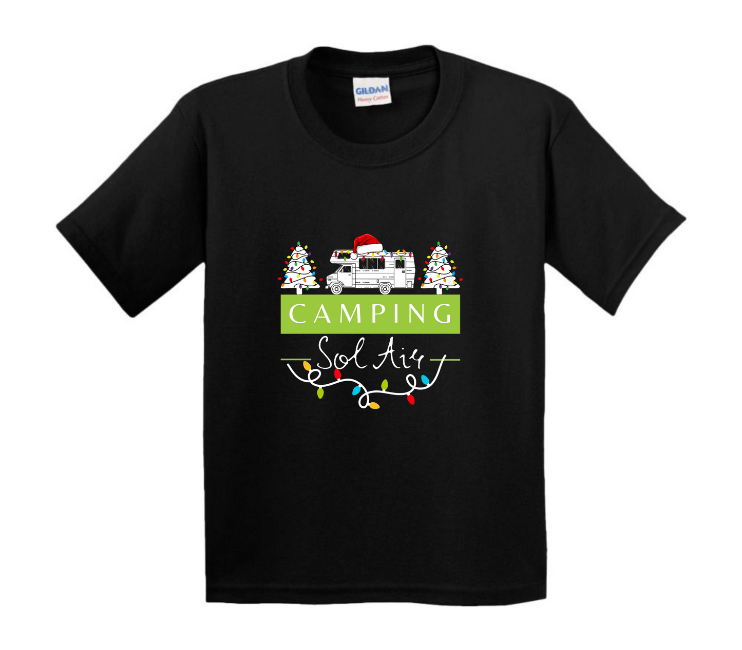 Camping Sol Air – Édition Noël du campeur chandail pour enfant