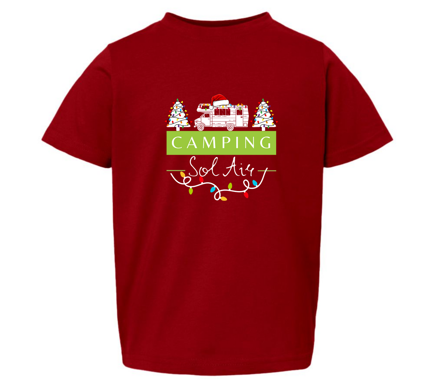 Camping Sol Air – Édition Noël du campeur chandail pour enfant