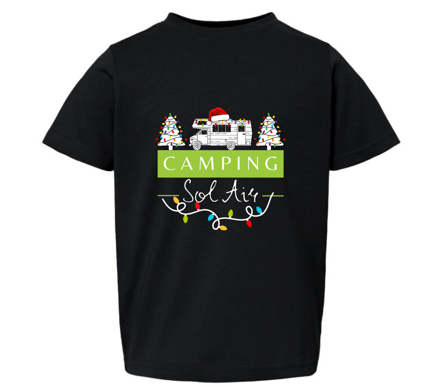 Camping Sol Air – Édition Noël du campeur chandail pour enfant