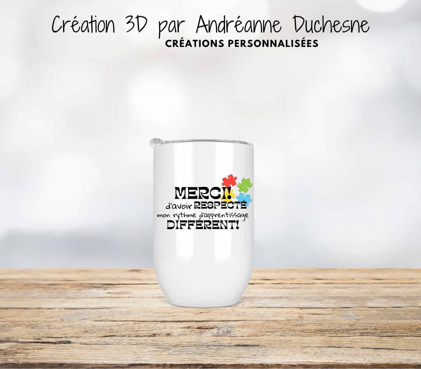 Troubles du spectre de l'autisme (TSA), 12 oz Skinny Tumbler, gobelets