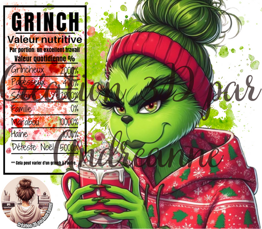 Valeur nutritive de Grinch 20 oz Skinny Tumbler, gobelets PNG