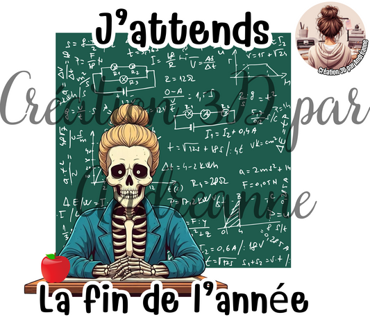 J'attends la fin de l'année 20 oz Skinny Tumbler, gobelets PNG