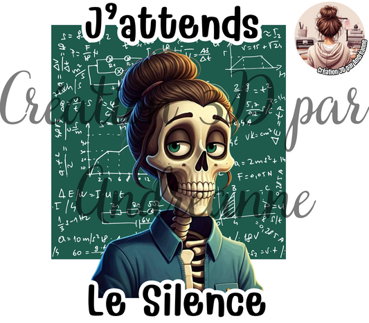 J'attends le silence 20 oz Skinny Tumbler, gobelets PNG