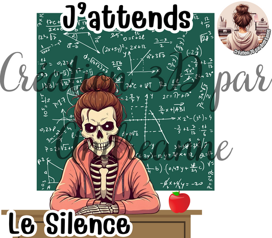 J'attends le silence 20 oz Skinny Tumbler, gobelets PNG