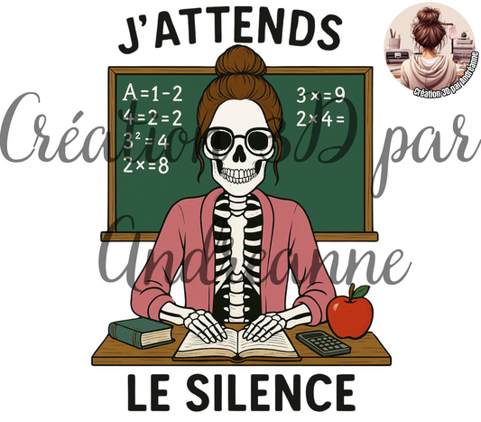J'attends le silence 20 oz Skinny Tumbler, gobelets PNG