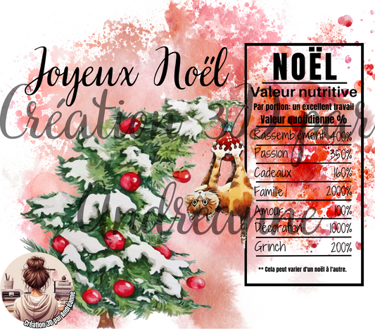 Valeur nutritive de Joyeux Noël 20 oz Skinny Tumbler, gobelets PNG