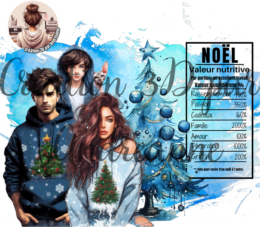 Valeur nutritive de Noël en famille 20 oz Skinny Tumbler, gobelets PNG
