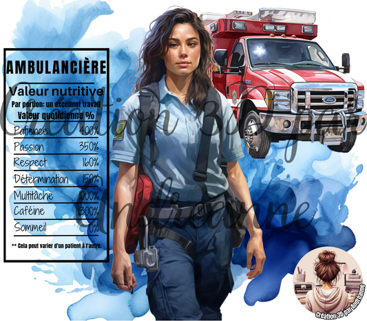 Valeur nutritive de Ambulancière 20 oz Skinny Tumbler, gobelets PNG