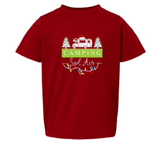 Camping Sol Air – Édition Noël du campeur chandail pour enfant