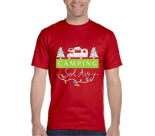 Camping Sol Air – Édition Noël du campeur chandail pour homme
