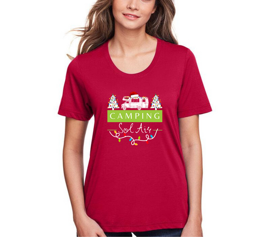 Camping Sol Air – Édition Noël du campeur chandail pour femme