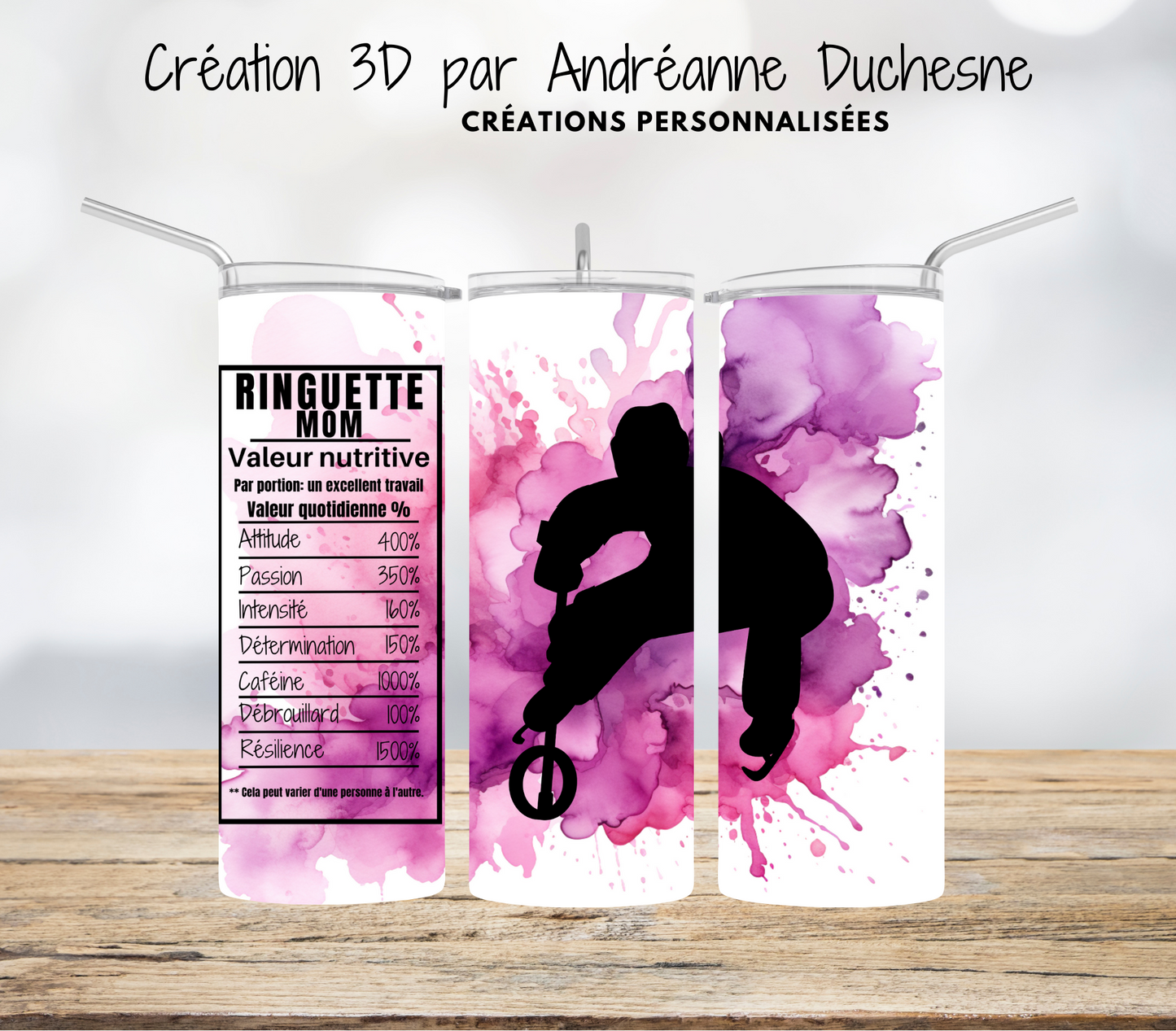 Valeur nutritive de Ringuette Mom 20 oz Skinny Tumbler, gobelets PNG - Téléchargement numérique - Design