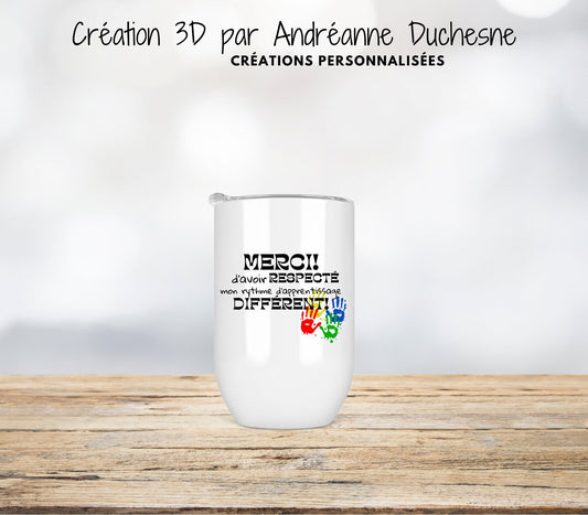 Troubles du spectre de l'autisme (TSA), 12 oz Skinny Tumbler, gobelets